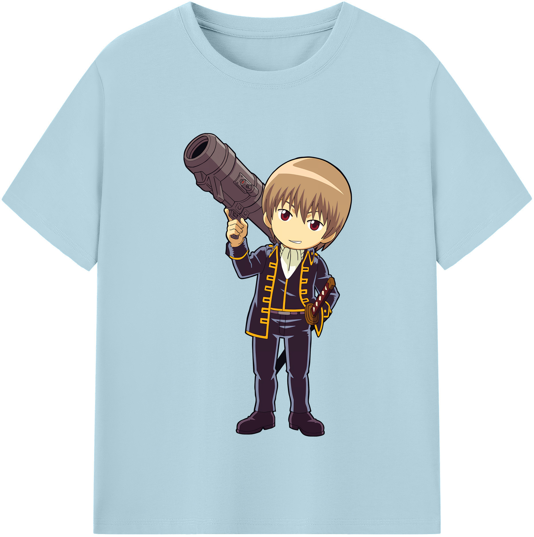 （画像用） ぎんたま 坂田銀時（さかたぎんとき） 神楽 志村新八（しむら しんぱち） GINTAMA Sakata Gintoki Kagura Shimura Shinpachi 綿100％半袖Tシャツ（フロントプリント）
